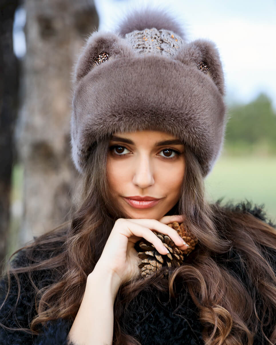 Женские норковые шапки - сезон | Интернет-магазин шапок из норки в Москве
