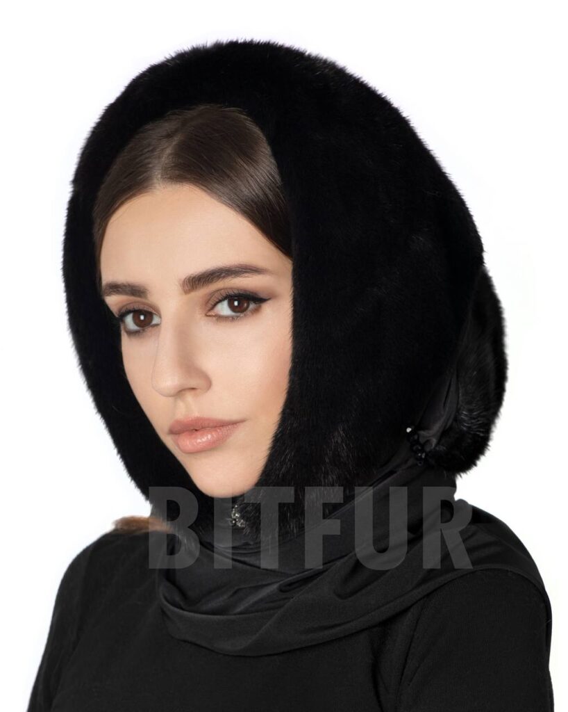 Платок из норки черный - купить в интернет магазине bitfur.ru